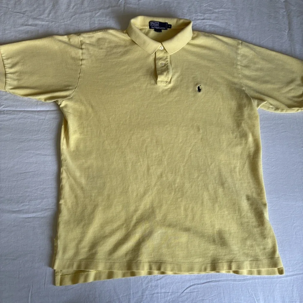 Polo Ralph Lauren‎ Collared Short Sleeve Polo Shirt Men's XL Yellow